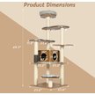 KAMABOKO 58.6-in Modern Wood Cat Tree