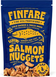 Finfare Smoked Salmon Nugget Freeze-Dried Cat Treats, 6-oz bag