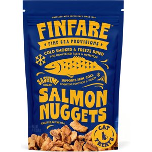 Finfare Smoked Salmon Nugget Freeze-Dried Cat Treats, 6-oz bag