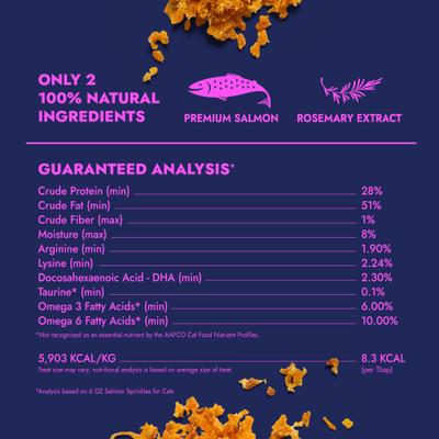 Show full view: Finfare Smoked Salmon Sprinkles Freeze-Dried Cat Food Topper, 6-oz bag slide 4 of 7