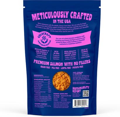 Show full view: Finfare Smoked Salmon Sprinkles Freeze-Dried Cat Food Topper, 6-oz bag slide 3 of 7