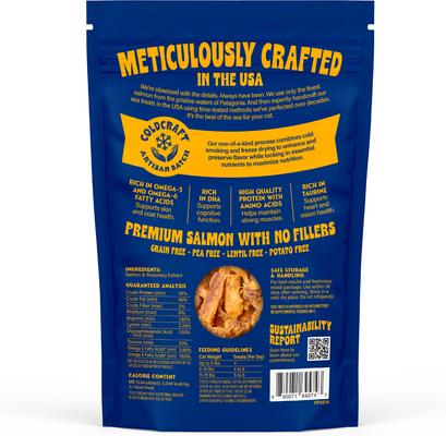 Show full view: Finfare Smoked Salmon Nugget Freeze-Dried Cat Treats, 6-oz bag slide 3 of 7