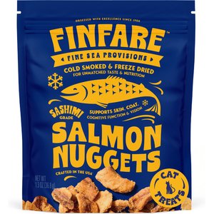Finfare Smoked Salmon Nugget Freeze-Dried Cat Treats, 1.3-oz bag