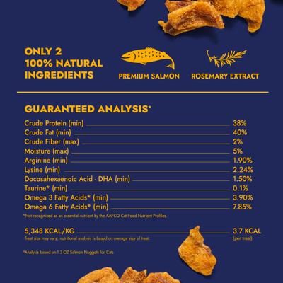 Show full view: Finfare Smoked Salmon Nugget Freeze-Dried Cat Treats, 1.3-oz bag slide 4 of 7