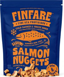 Finfare Smoked Salmon Nugget Freeze-Dried Dog Treats, 9-oz bag slide 1 of 5