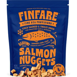 Finfare Smoked Salmon Nugget Freeze-Dried Dog Treats, 9-oz bag