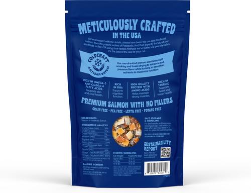 Show full view: Finfare Smoked Salmon Skin Bite Freeze-Dried Cat Treats, 6-oz bag slide 3 of 7