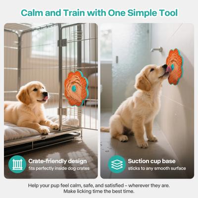 Show full view: allforpaws Calming Pals Lick A Disk Dog Toy slide 3 of 8