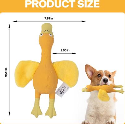 Show full view: allforpaws Zootex Soft Wing Duck Plush Dog Toy slide 4 of 8