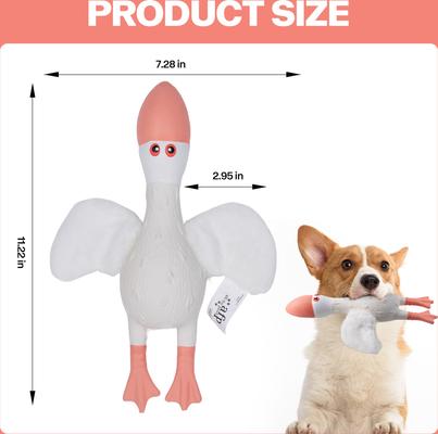 Show full view: allforpaws Zootex Soft Wing Seagull Plush Dog Toy slide 4 of 8