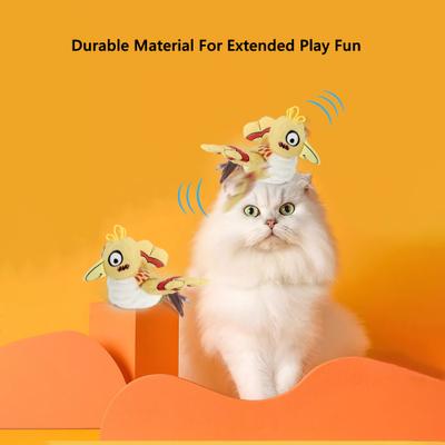 Show full view: allforpaws Catoon Jittering Bird Plush Cat Toy, Yellow slide 5 of 8