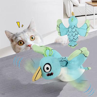 Show full view: allforpaws Catoon Jittering Bird Plush Cat Toy, Turquoise slide 6 of 8