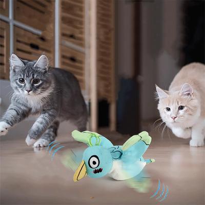 Show full view: allforpaws Catoon Jittering Bird Plush Cat Toy, Turquoise slide 5 of 8