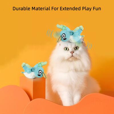 Show full view: allforpaws Catoon Jittering Bird Plush Cat Toy, Turquoise slide 2 of 8