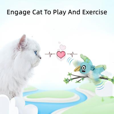 Show full view: allforpaws Catoon Jittering Bird Plush Cat Toy, Turquoise slide 4 of 8