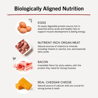 Show full view: Stella & Chewy's Marie's Magical Breakfast Sprinkles Freeze-Dried Raw Bacon, Egg & Cheese Recipe Grain-Free Dog Food Topper, 7-oz bag slide 9 of 11