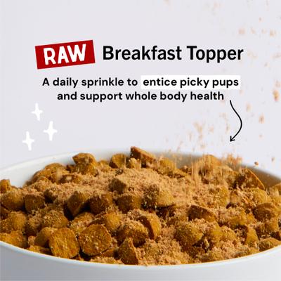 Show full view: Stella & Chewy's Marie's Magical Breakfast Sprinkles Freeze-Dried Raw Bacon, Egg & Cheese Recipe Grain-Free Dog Food Topper, 7-oz bag slide 3 of 11