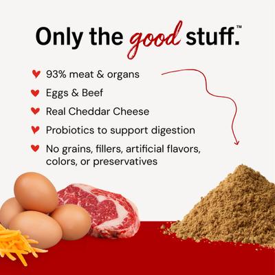 Show full view: Stella & Chewy's Marie's Magical Breakfast Sprinkles Freeze-Dried Raw Breakfast Burger Recipe Grain-Free Dog Food Topper, 7-oz bag slide 4 of 11