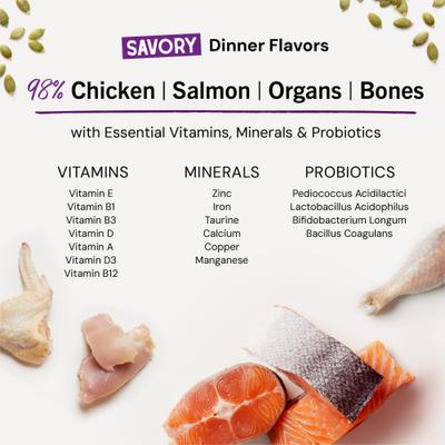 Show full view: Stella & Chewy's Marie’s Magical Dinner Dust Wild Caught Salmon & Cage Free Chicken Recipe Freeze-Dried Raw Cat Food Topper, 7-oz bag slide 9 of 13