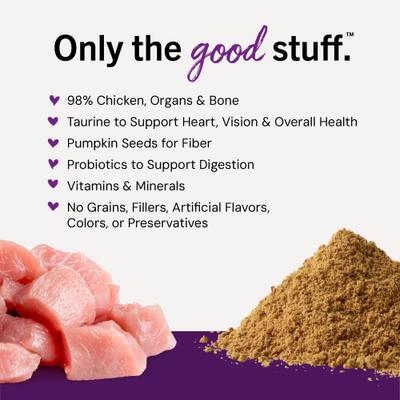 Show full view: Stella & Chewy's Marie’s Magical Dinner Dust Cage Free Chicken Recipe Freeze-Dried Raw Cat Food Topper, 7-oz bag slide 4 of 12