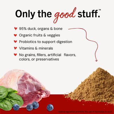 Show full view: Stella & Chewy's Marie's Magical Dinner Dust Duck Duck, Goose Recipe Freeze-Dried Raw Dog Food Topper, 7-oz bag slide 4 of 14