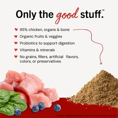 Show full view: Stella & Chewy's Marie's Magical Dinner Dust Freeze-Dried Raw Cage-Free Chicken Dog Food Topper, 7-oz bag slide 4 of 14