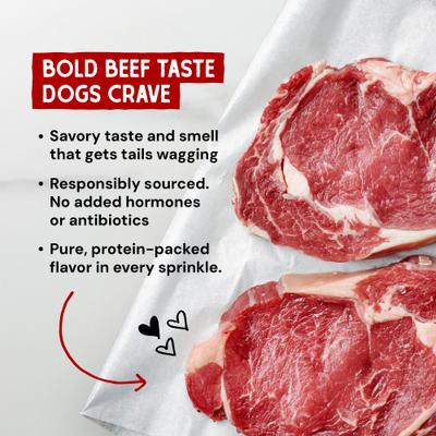 Show full view: Stella & Chewy's Marie's Magical Dinner Freeze-Dried Raw Dust Grass-Fed Beef Dog Food Topper, 7-oz bag slide 6 of 14