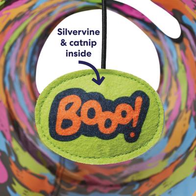 Show full view: Frisco Halloween Foldable Play Tunnel Cat Toy with Silvervine & Catnip, Colorful Ghost Cats slide 4 of 8