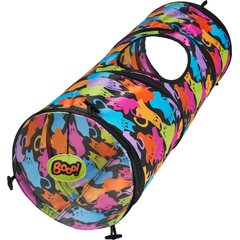 Frisco Halloween Foldable Play Tunnel Cat Toy with Silvervine & Catnip, Colorful Ghost Cats