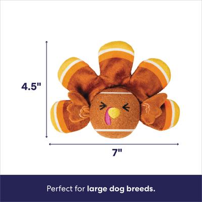 Show full view: Frisco Fall Turkey Fetch Squeaky Tennis Ball Dog Toy, Large, 1 count slide 2 of 8