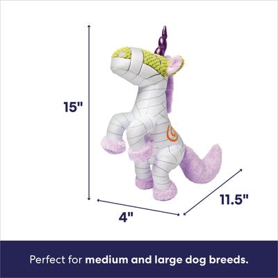 Show full view: Frisco Halloween Mummy Unicorn Plush Squeaky Dog Toy, Medium/Large slide 2 of 9