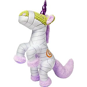 Frisco Halloween Mummy Unicorn Plush Squeaky Dog Toy, Medium/Large