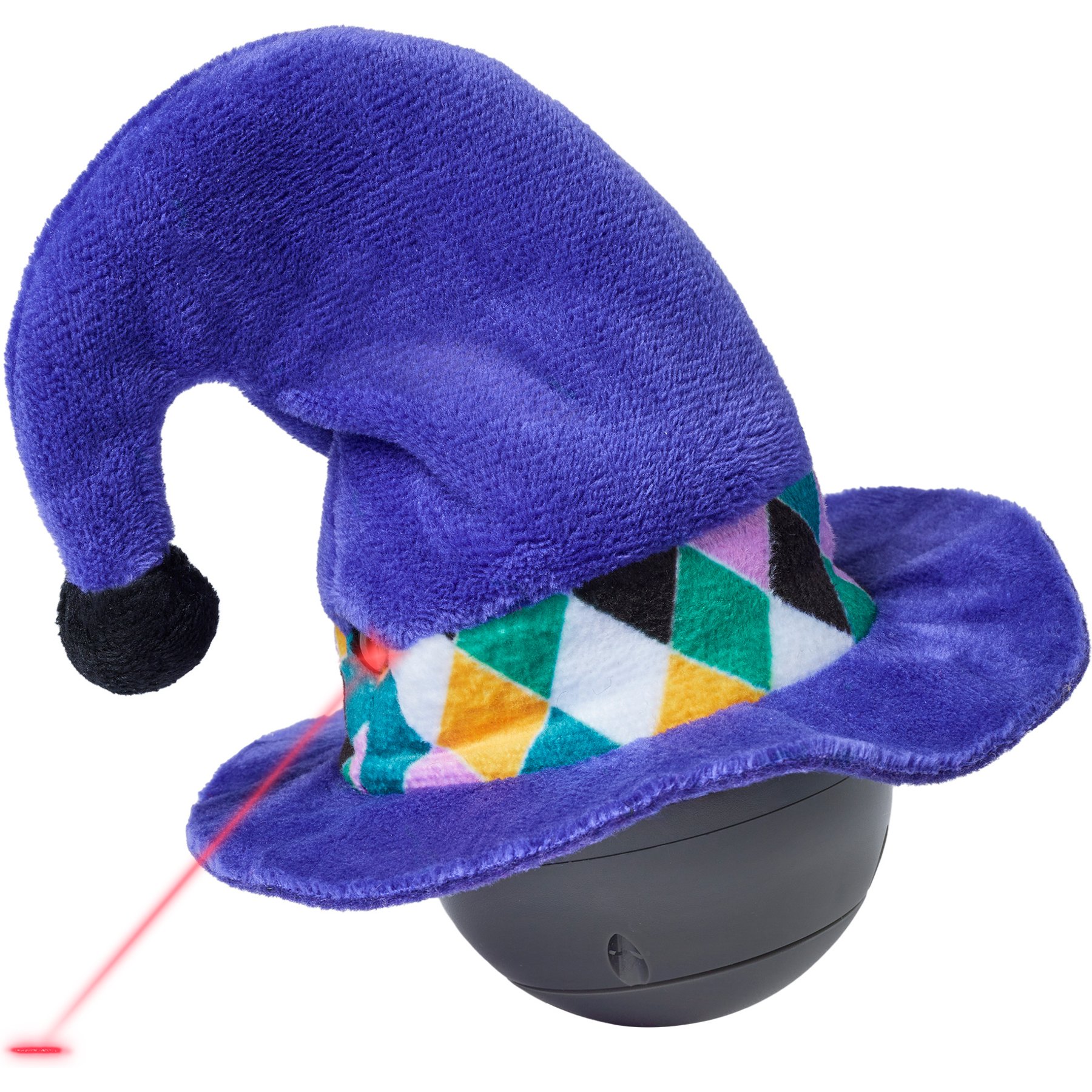 Frisco Halloween Witch Hat Wobble & Spin Electronic Laser Cat Toy with Silvervine & Catnip