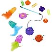 Show in main carousel: Frisco Halloween Vibrant Ghosts Plush, Teaser, Spring & Ball Variety Pack Cat Toy with Silvervine & Catnip, 12 count slide 1 of 8
