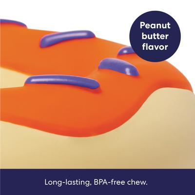 Show full view: Frisco Halloween Peanut Butter Flavored Donut Rubber Chew Dog Toy for Heavy Chewers, Large/X-Large slide 3 of 7