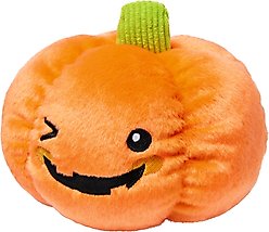 Frisco Halloween Pumpkin Plush Squeaky Dog Toy, Medium/Large