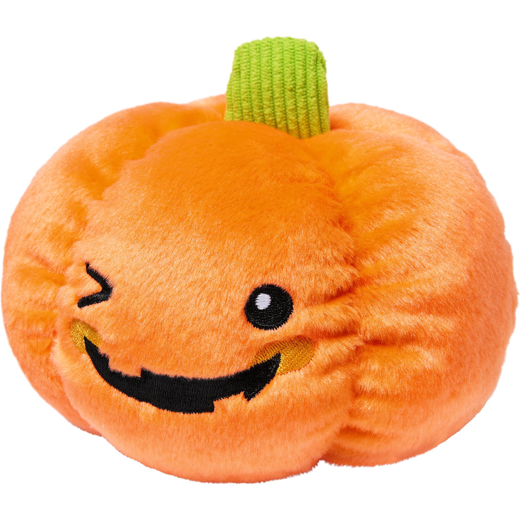 Frisco Halloween Pumpkin Plush Squeaky Dog Toy, Medium/Large