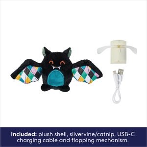 Frisco Halloween Bat Interactive Sound Flapping Electronic Plush Cat Toy with Silvervine & Catnip