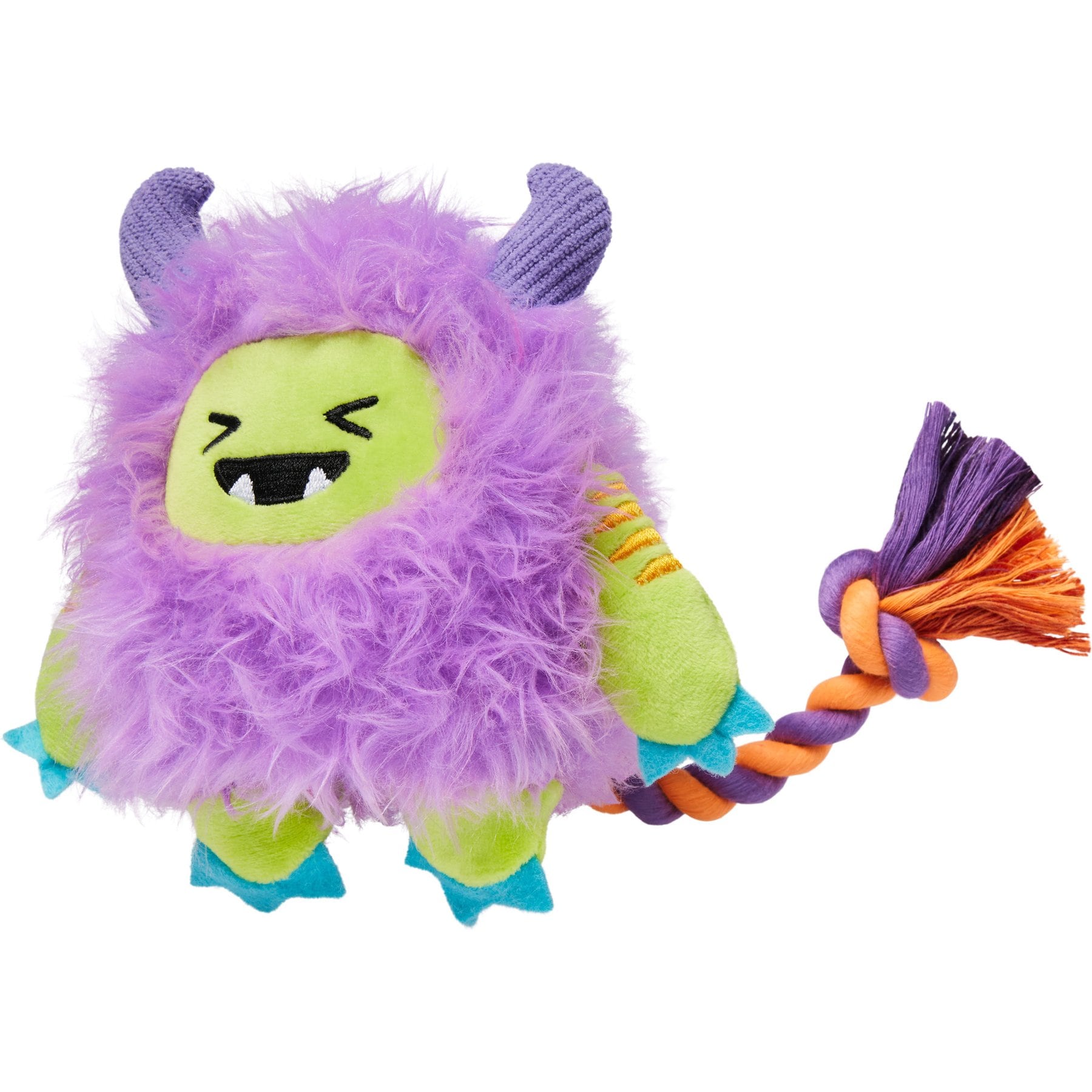 Frisco Halloween Monster Plush with Rope Squeaky Dog Toy, Small/Medium