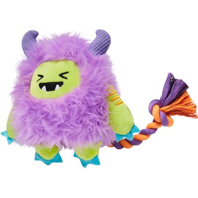 Frisco Frisco Halloween Monster Plush with Rope Squeaky Dog Toy, Small/Medium