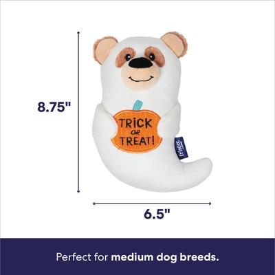 Show full view: Frisco Halloween Ghost Bear Plush Squeaky Dog Toy, Medium slide 2 of 9