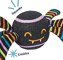 Frisco Halloween Fetch Squeaky Tennis Ball Dog Toy, Spider, Medium, 1 count slide 2 of 6