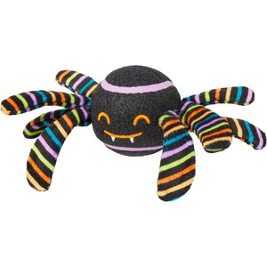Frisco Halloween Spider Fetch Squeaky Tennis Ball Dog Toy, Medium