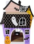 Frisco Halloween Haunted Victorian Mansion Cardboard Cat House with Silvervine & Catnip, 2-Story