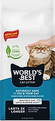 World's Best Multiple Cat Lotus Blossom Scented Clumping Corn Cat Litter, 28-lb bag