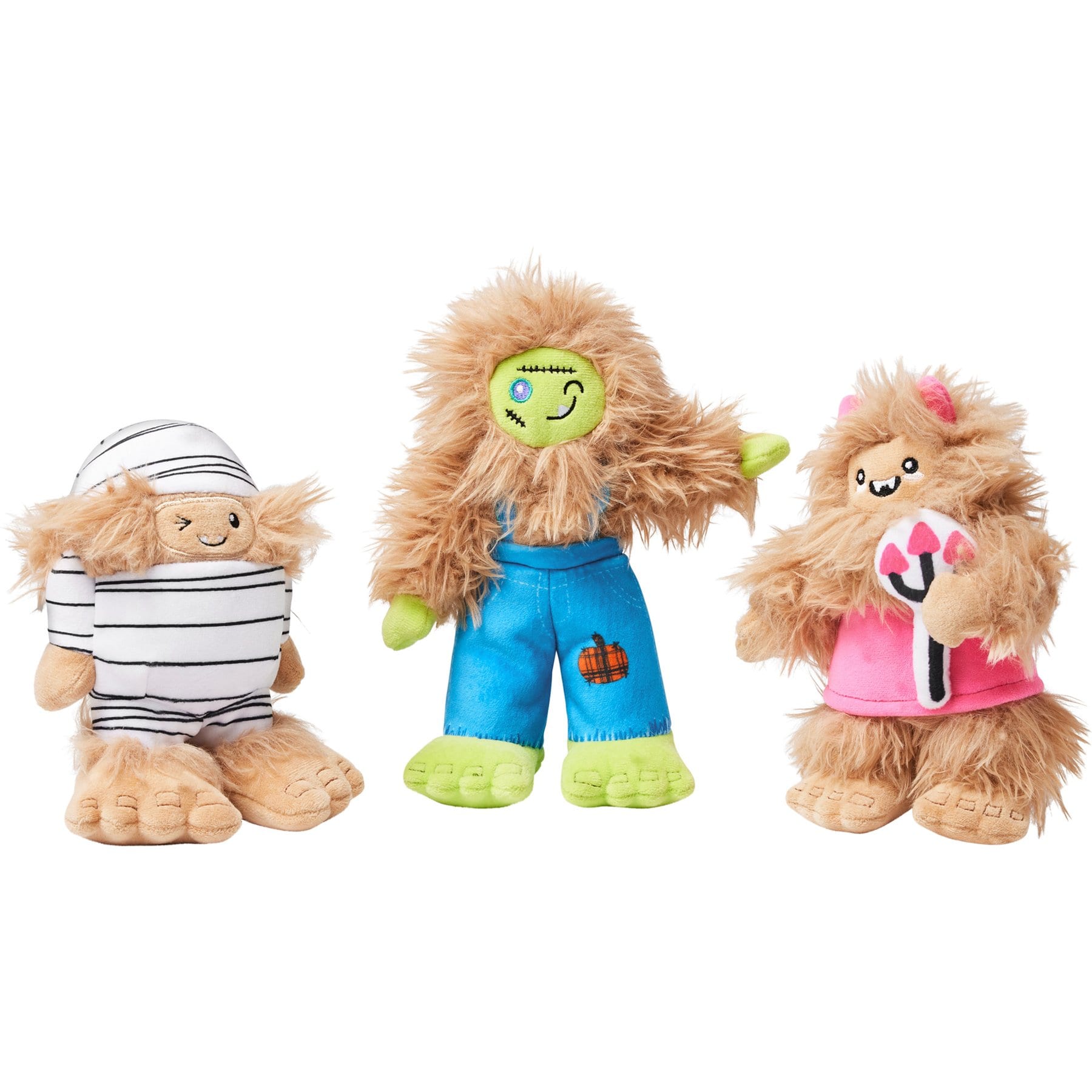Frisco Halloween Trick-or-Treat Monsters Plush Squeaky Dog Toy, Medium/Large, 3 count