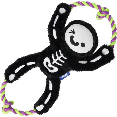 Frisco Frisco Halloween Skeleton Plush with Rope Squeaky Dog Toy, Medium/Large