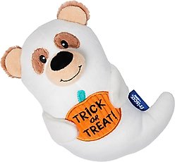 Frisco Halloween Ghost Bear Plush Squeaky Dog Toy, Medium