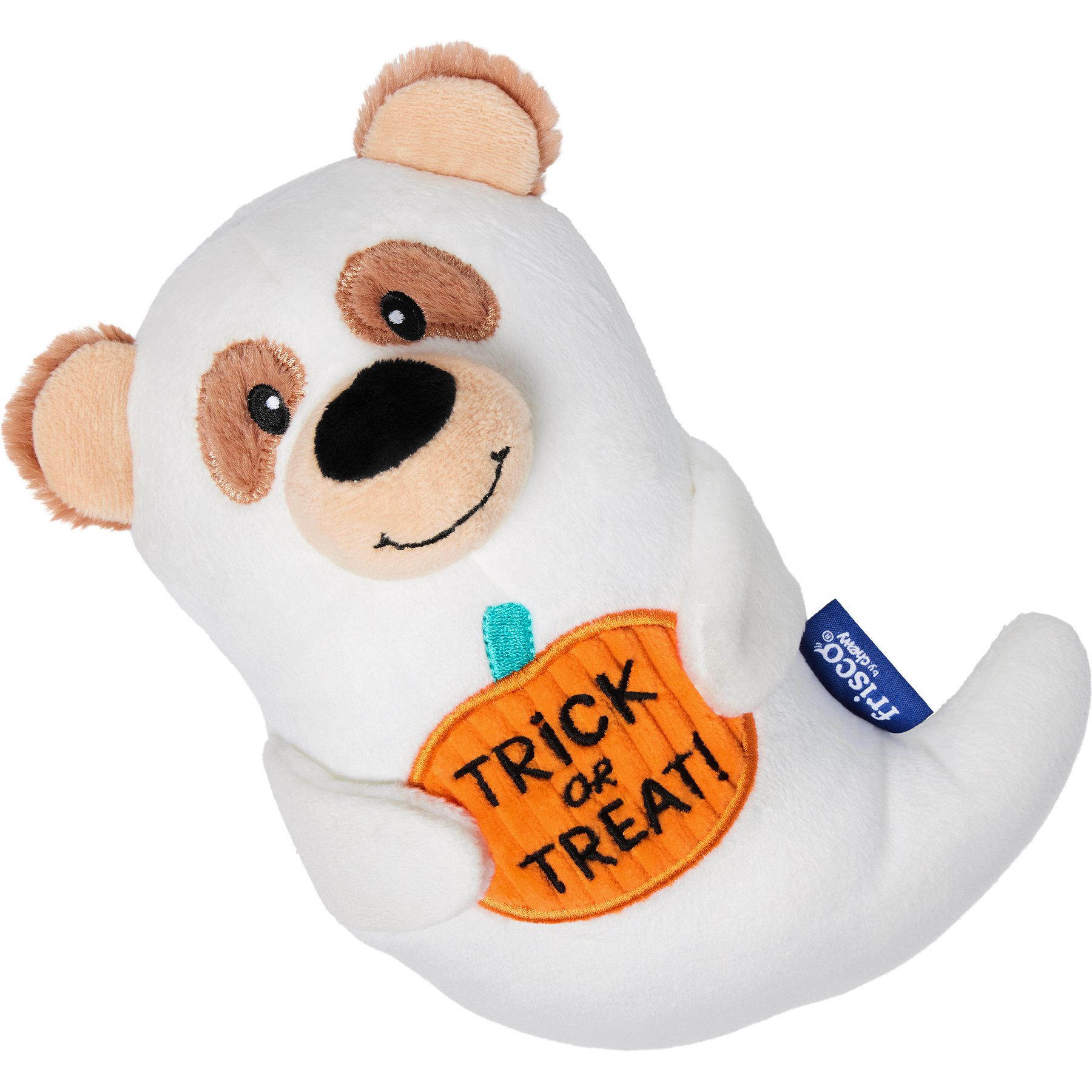 Frisco Halloween Ghost Bear Plush Squeaky Dog Toy, Medium