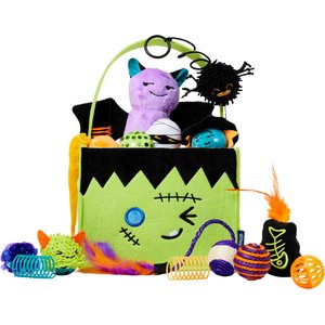 Frisco Halloween Frankenstein Boo Bag Variety Pack Cat Toy with Silvervine & Catnip, 15 count